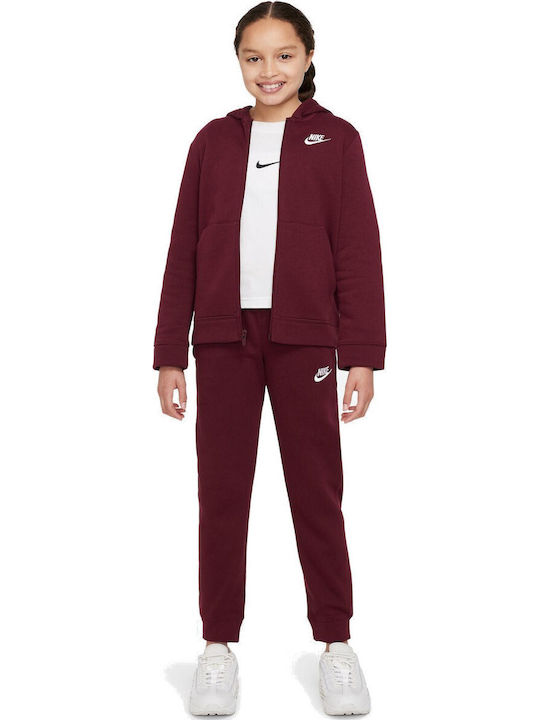 Kids Sweatpants Set Burgundy 2pcs Sportswear
