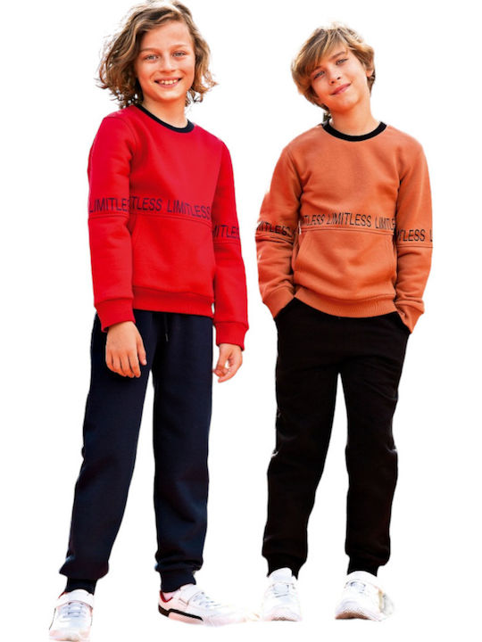 Kids Sweatpants Set Red 2pcs