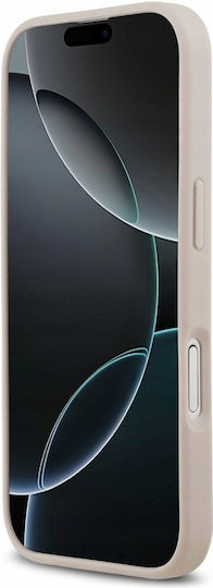 Guess 4g Circle Classic Logo Magsafe Umschlag Rückseite Synthetisches Leder / Kunststoff / Silikon Rosa (iPhone 17)