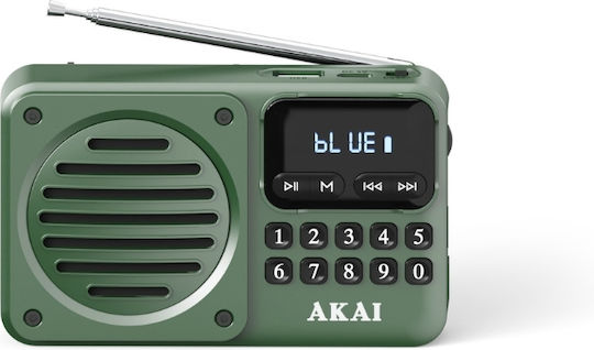 Akai Proffesional APR-300 Retro Ραδιοφωνάκι με Bluetooth και USB Πράσινο