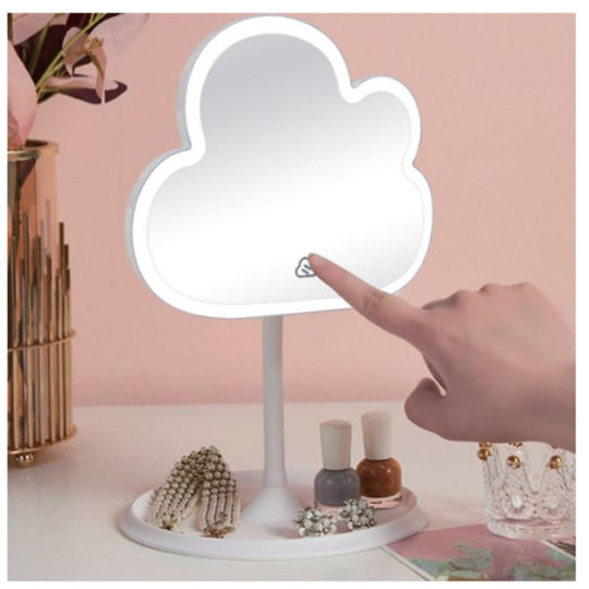 Makeup Mirror with Light 23x29cm White