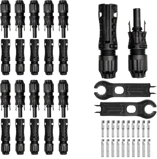 Set 10 Conectori Onuvio MC4 Evo2 Accesorii Fotovoltaice Panouri Solare Masculin Feminin 1500V 30A Certificat CE RoHS Impermeabil IP67