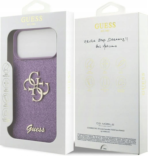 Guess Back Cover Πλαστικό / Σιλικόνης Λιλά (iPhone 17 Pro Max)