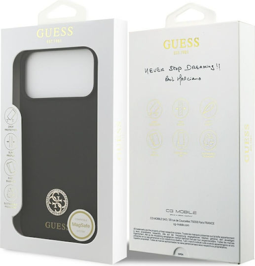 Guess Back Cover Silicone Black (iPhone 17 Pro Max)