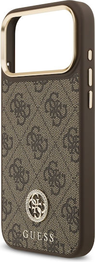 Guess Umschlag Rückseite Silikon / Kunststoff Braun (iPhone 17 Pro Max)