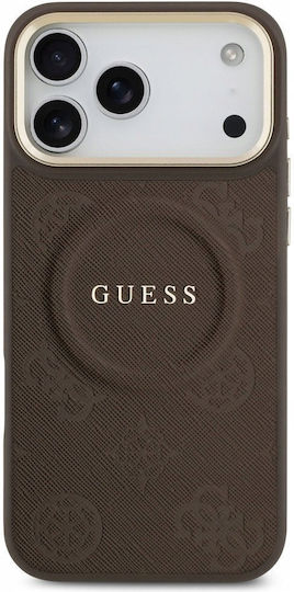 Guess Umschlag Rückseite Silikon / Kunststoff Braun (iPhone 17 Pro Max)