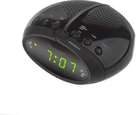 Tisch-Digitaluhr mit Wecker & Radio Schwarz FOX385101
