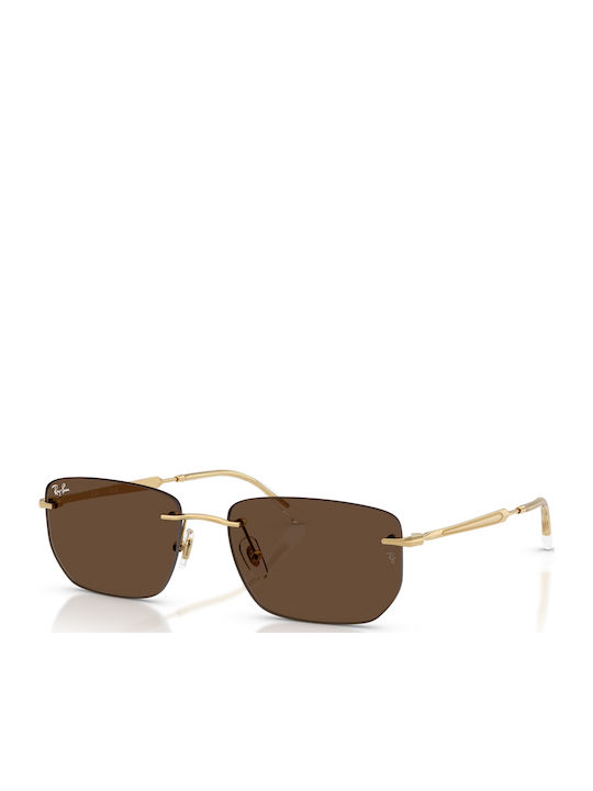 Ray Ban Unisex Ochelari de soare cu Auriu Cadru și Maro Lentilă RB3768 001/73