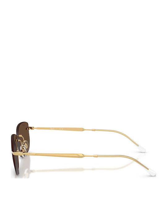 Ray Ban Unisex Ochelari de soare cu Auriu Cadru și Maro Lentilă RB3768 001/73