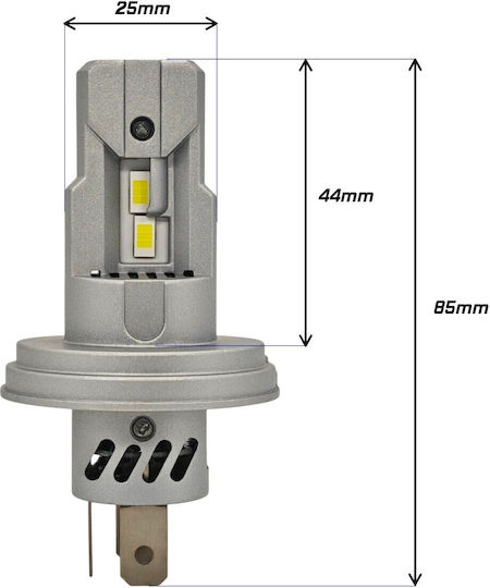Bec R2 Led P45t 9v-48v Canbus 10000lm 1 Bucată Foarte Puternic