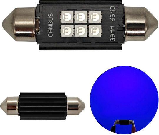 C5w C10w LED Birne Sv8.5 12-24V Canbus 39mm Bläue