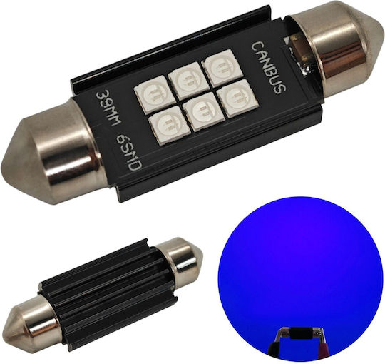 C5w C10w LED Birne Sv8.5 12-24V Canbus 39mm Bläue