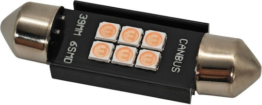 C5W C10W LED Bulb SV8.5 12-24V Canbus 39mm Pink
