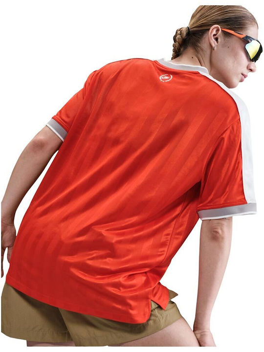 Damen Sport Oversized T-Shirt Rot