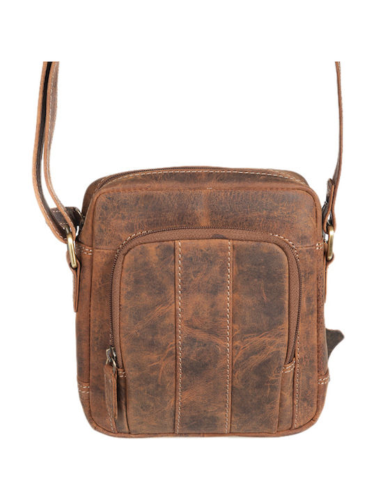 Leather Men's Bag Shoulder / Crossbody Tabac Brown