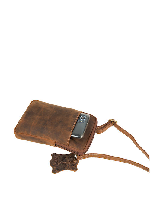 Leather Men's Bag Shoulder / Crossbody Tabac Brown