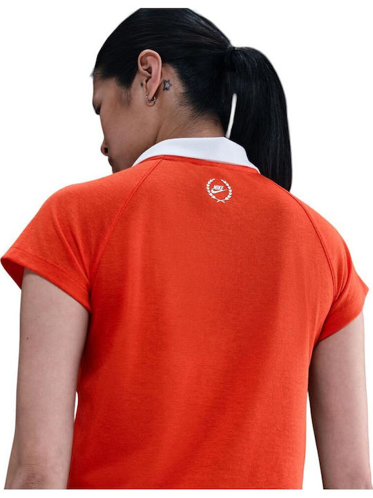 Sportswear Γυναικεία Polo Μπλούζα Κοντομάνικη Πορτοκαλί