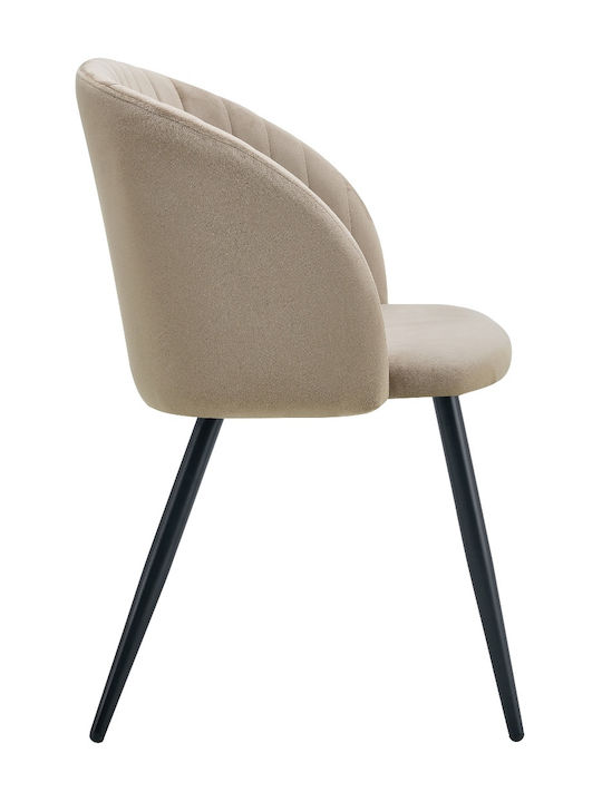 Zana Kitchen Metallic Chair Beige 51.5x58.5x49cm
