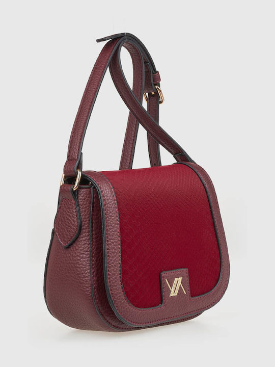 Damentasche Crossbody Schulter Burgundische Textur & Design