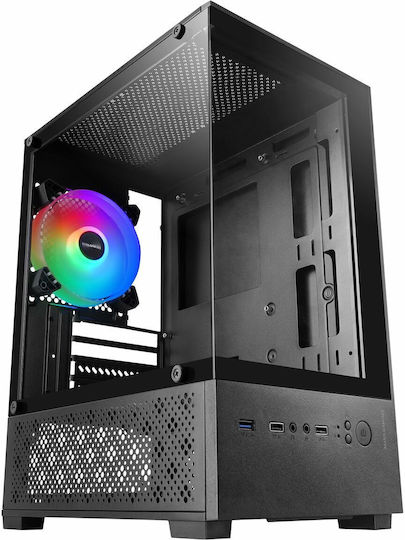 Mars Gaming MC-SE2 Gaming Midi Tower Computer Case with Side Window Black