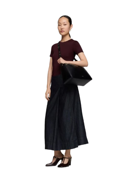City Leather Women's Bag Shoulder Black