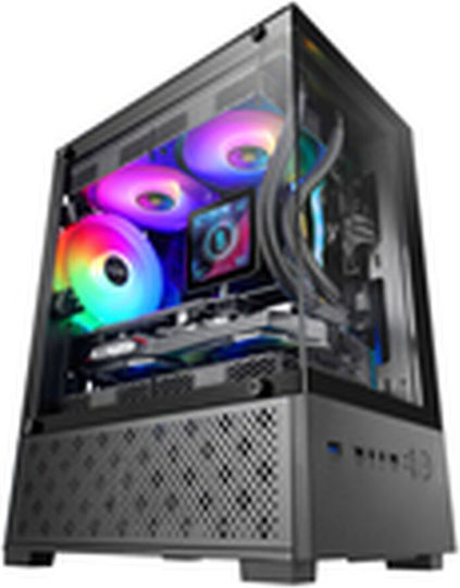 Mars Gaming MC-SE2 Gaming Midi Tower Computer Case with Side Window Black