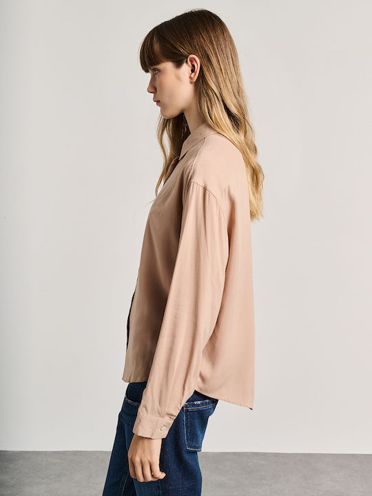 Lina Women's Long Sleeve Shirt Light Beige
