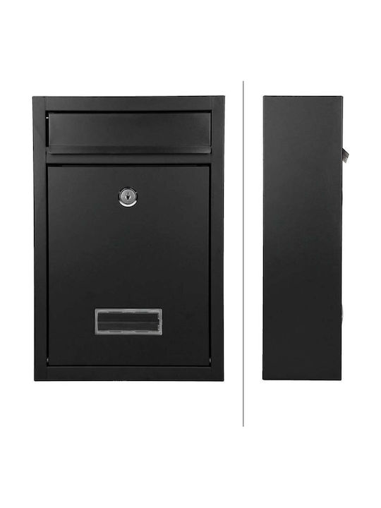 Bakaji Outdoor Mailbox Inox in Black Color