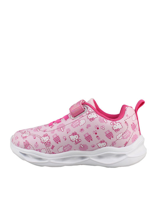 Παιδικά Sneakers με Φωτάκια Ροζ