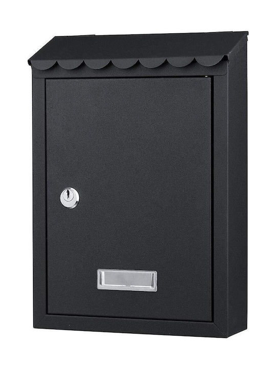 Bakaji Außenbereich Briefkasten Inox in Schwarz Farbe