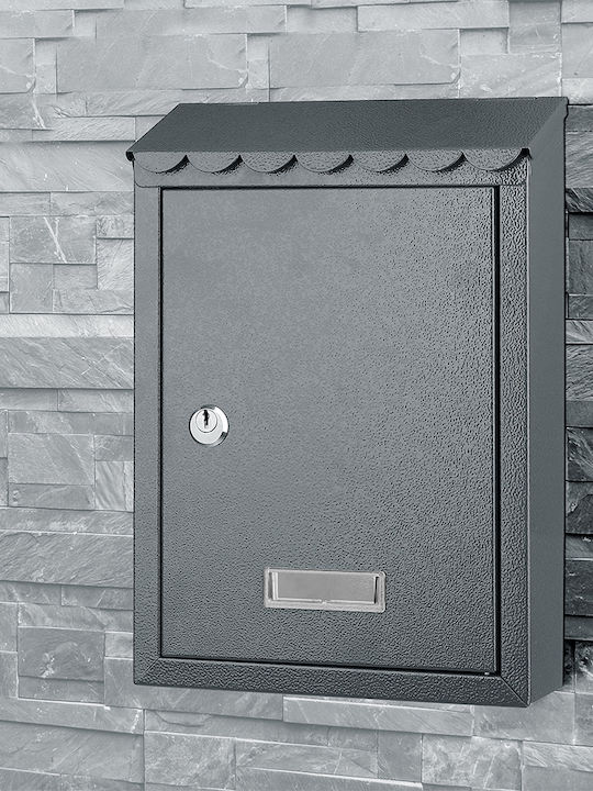Bakaji Cutie Poștală pentru Exterior Inox în Culoarea Gri