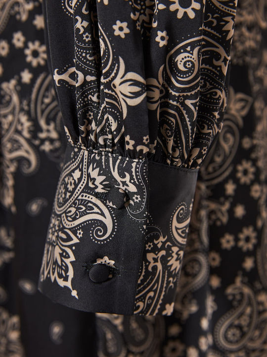 Midi Shirt Dress Satin