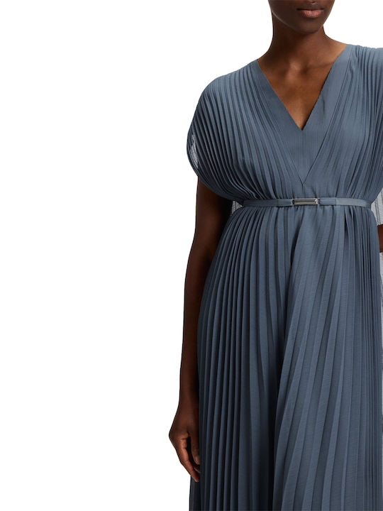Midi Dress for Wedding and Christening Blue