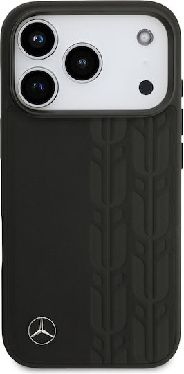 Mercedes-Benz Umschlag Rückseite Leder Schwarz (iPhone 17 Pro)