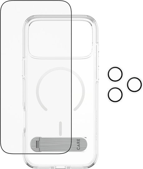PanzerGlass Care Back Cover Set mit gehärtetem Glas Transparent für iPhone 17 Pro Max