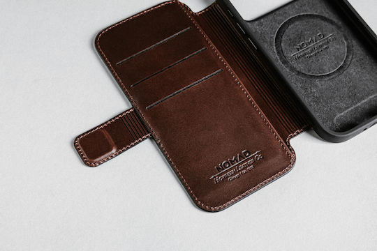 Nomad Wallet Piele / Silicon 2mm Maro (iPhone 17 Pro Max)