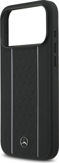 Mercedes-Benz Umschlag Rückseite Leder Schwarz (iPhone 17 Pro Max)