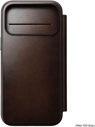 Nomad Wallet Piele / Silicon 2mm Maro (iPhone 17 Pro Max)