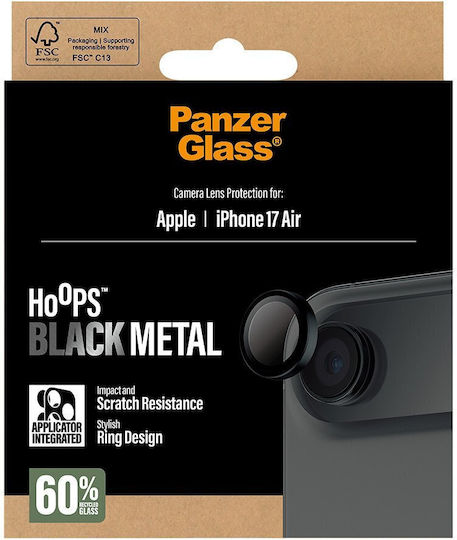 PanzerGlass Hoops Протектор за камера Метална рамка Черен за iPhone Air