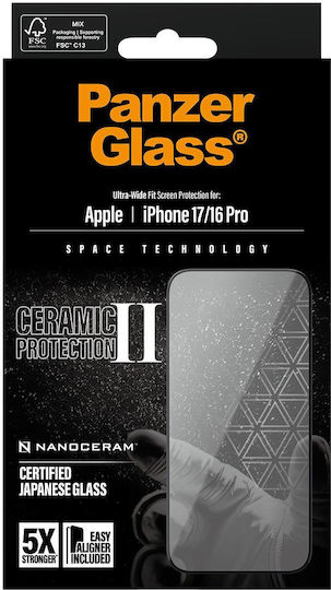 PanzerGlass Keramik Gehärtetes Glas (iPhone 17, iPhone 16 Pro, PanzerGlass)