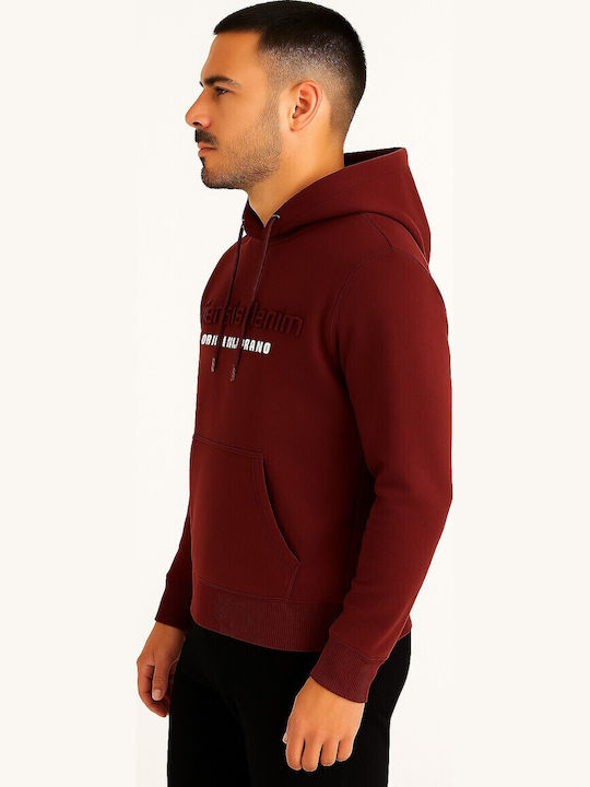 Sweatshirt with Hood Burgundy