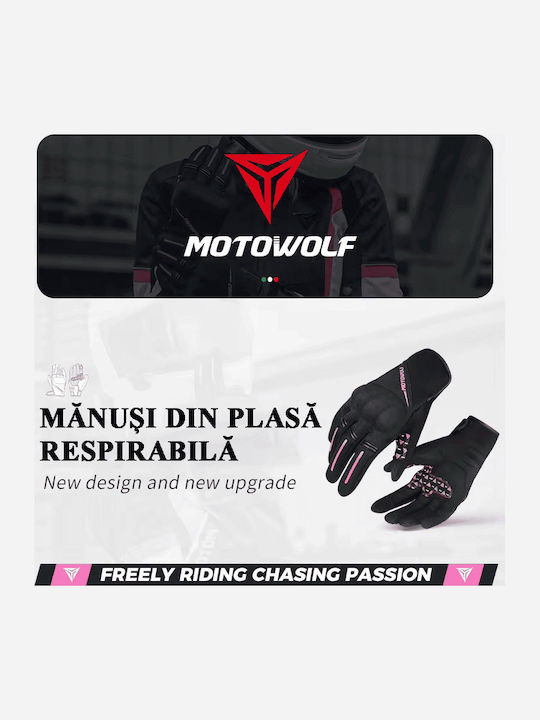 Motowolf MDL0322B De vară De damă Mănuși de motocicletă Negre