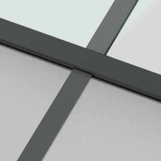 Ușă Glisantă Set Material 90x205 Cm Sticlă Aluminiu 3333035