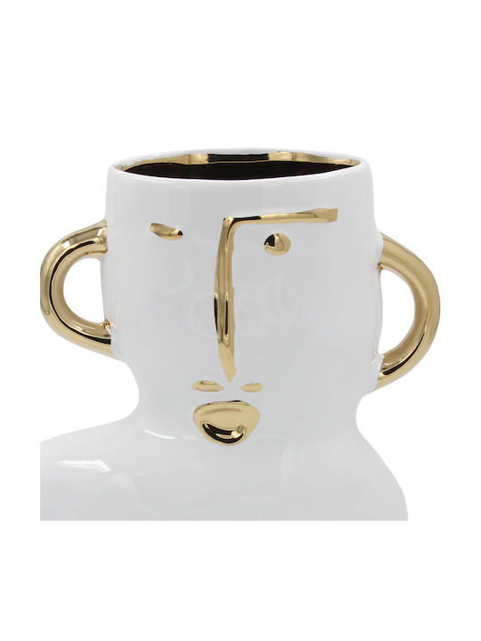 Keskor Decorative Vase White 19x8x28cm