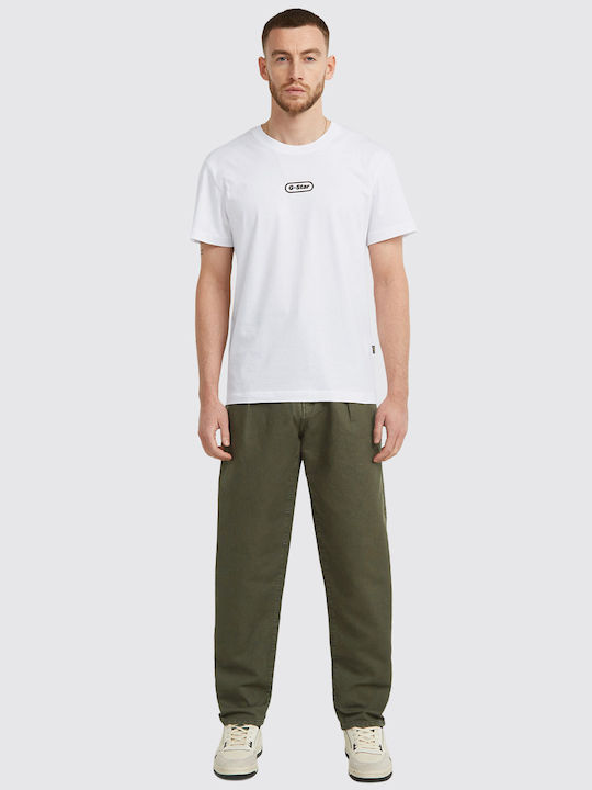 Pleated Παντελόνι Chino σε Relaxed Εφαρμογή Γκρι