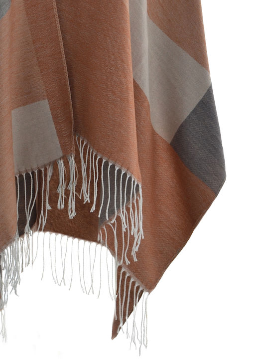 Orange Damen Poncho