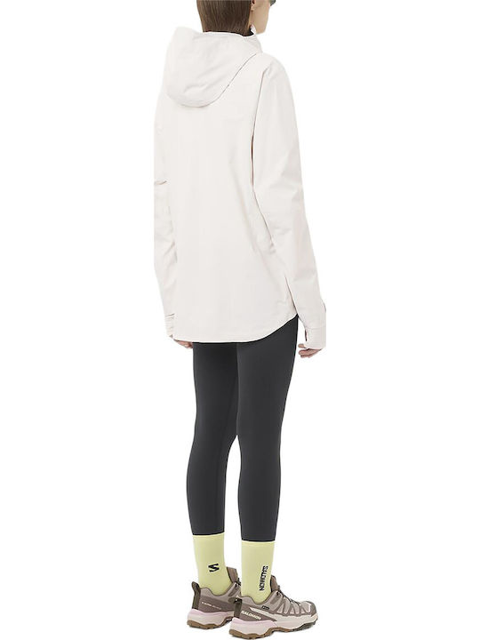 Outerpath Women's Lifestyle Jacket Waterproof for Winter with Hood Beige