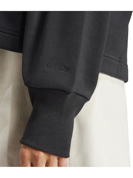 Women's Sweatshirt French Terry Hooded Black