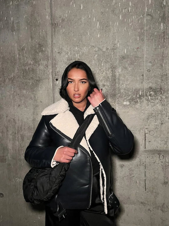Γυναικείο Biker Jacket Μαύρο