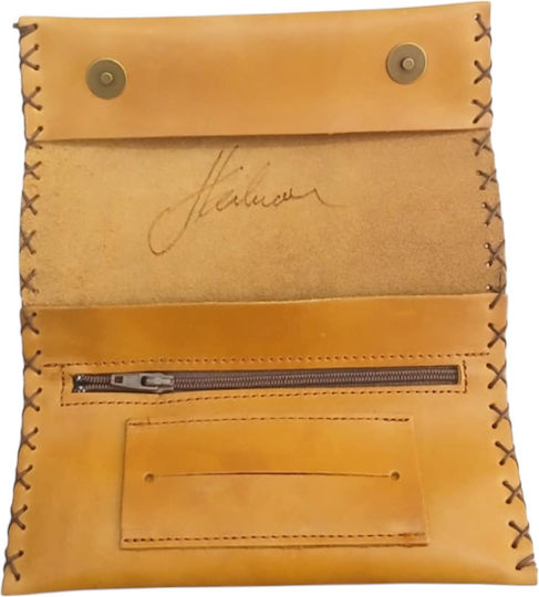 Handgefertigte Lederne Tabaktasche mit Feuergravur Design Guns N Roses Herstellerfarbe Tabak Kpn-1054